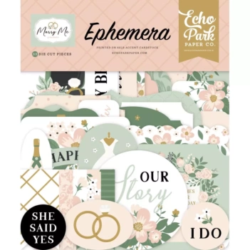 Echo Park Marry Me Die-Cuts Ephemera 
