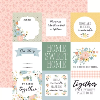 Papel 3"x4" Journaling Cards Our Happy Place Echo Park 30x30cm
