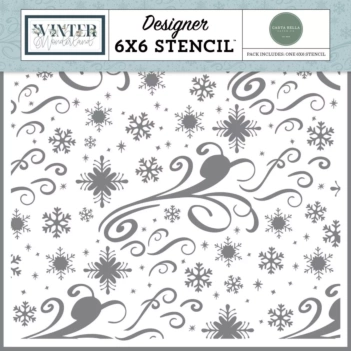 Pochoir Snowflakes And Swirls Winter Wonderland Carta Bella