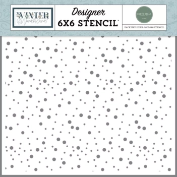 Stencil Snowflakes And Swirls Winter Wonderland Carta Bella