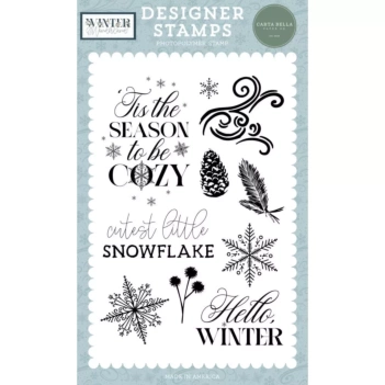 Sellos Cutest Little Snowflake Winter Wonderland Carta Bella