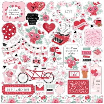 Cardstock Stickers Valentine's Day Echo Park 30x30cm