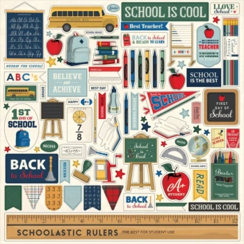 Carta Bella Back to School Cardstock Stickers 30x30cm