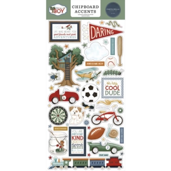 Die-cuts de chipboard That's My Boy Carta Bella