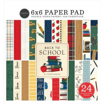 Kit de scrapbooking Retour à l'école Carta Bella 15x15cm