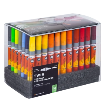 Pack 74 Twin markers and set of Molotow papers