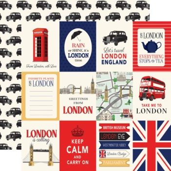 Carta Bella London Papier 3"x4" Journaling Cards 30x30cm