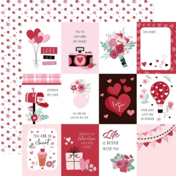 Papel 3"x4" Journaling Cards Valentine's Day Echo Park 30x30cm