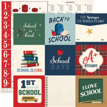 Carta Bella Back to School Papier 4"x4"Journaling Cards 30x30cm