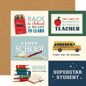 Carta Bella Back to School Papier 6"x4"Journaling Cards 30x30cm