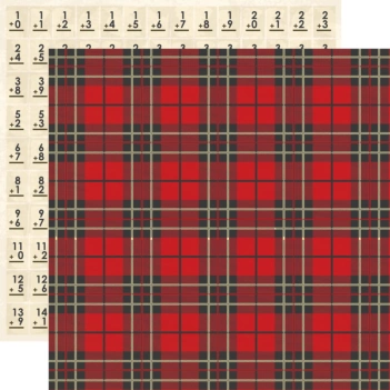 Boîte à lunch en papier Plaid Back to School Carta Bella 30x30cm