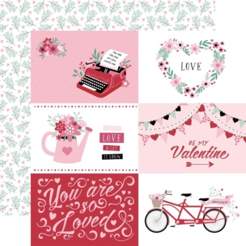 Papel 6"x4" Journaling Cards Valentine's Day Echo Park 30x30cm