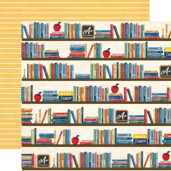 Carta Bella Bright Bookshelf Paper Back to School 30x30cm