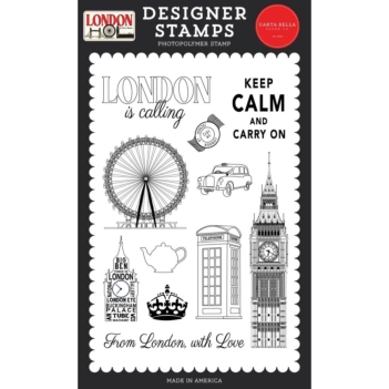 London Is Calling Londres Carta Bella Tampons transparents