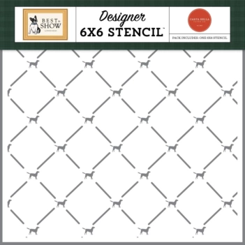 Stencil Dog Diamonds Best In Show Carta Bella 15x15cm