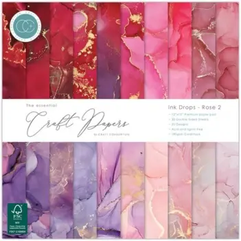 Gocce d'inchiostro Rose 2 Craft Consortium scrapbooking set 30x30cm