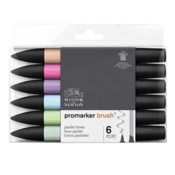 Set 12+1 Promarker Brush Tonos Vibrantes Winsor and Newton