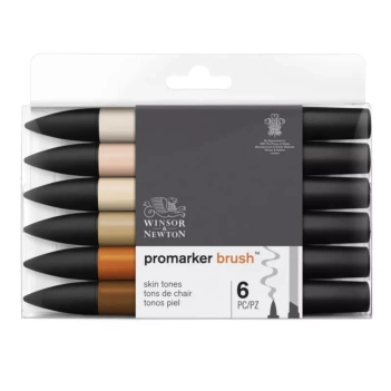 Set 6 Promarker Brush Deep Tones Winsor en Newton