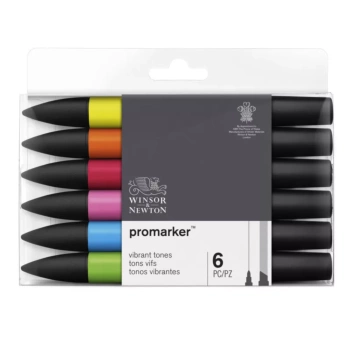 Set 6 feutres Promarker couleurs vibrantes Winsor and Newton