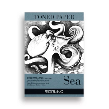 Bloc Toned Paper Sea A4 120g/m² Fabriano
