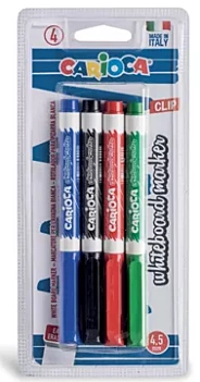 Carioca Set van 4 Whiteboard Markers 4,5 mm