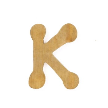 SUPER OFERTA **30%** Letra K en Madera sin Barnizar Stamperia