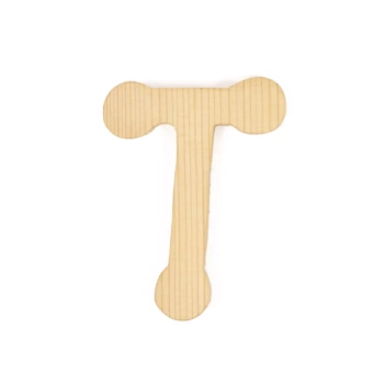 SUPER OFERTA **30%** Letra T en Madera sin Barnizar Stamperia