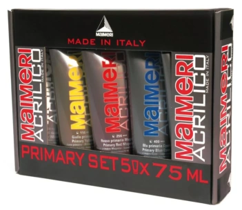 Set 5 Tubos Acrílicos Primarios Maimeri 75ml