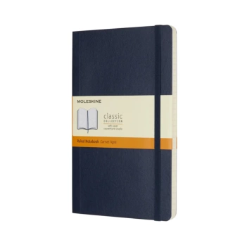 Moleskine Classic Collection Liniertes Notizbuch Softcover Saphirblau 13x21cm 