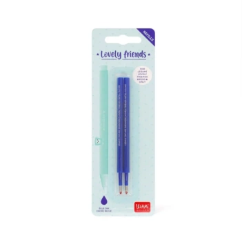 Set de 2 recambios bolígrafo de gel Lovely Friends Azul Legami