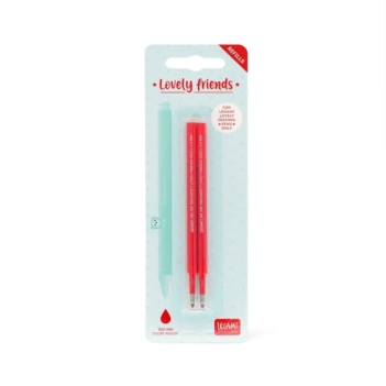 Set of 2 refills gel pen Lovely Friends Red Legami