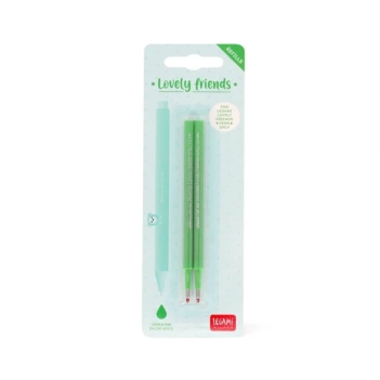 Set of 2 refills gel pen Lovely Friends Green Legami