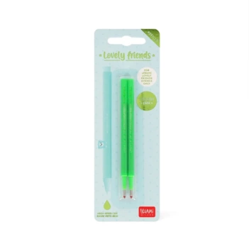 Set of 2 refills Lovely Friends Neon Green gel pen Legami