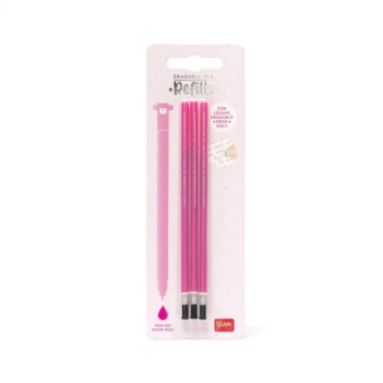 Zestaw 3 wkładów do długopisu żelowego wymazywalnego Erasable Pen Rosa Legami