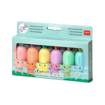 Set de 6 subrayadores mini Carrate Team Legami