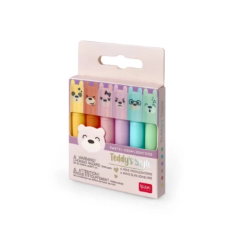 Set de 6 subrayadores mini Teddy's Style Legami