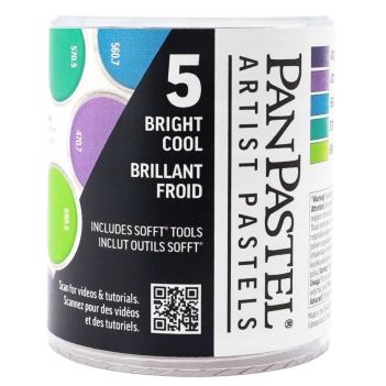 Set of 5 Bright Cool Cakes and PanPastel sponges 9ml