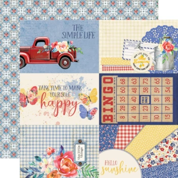 Papel 6"x4" Elements SV Linen Market Simple Stories 30x30cm