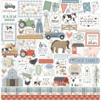 Carta Bella On The Farm Cardstock Stickers Elements 30x30cm