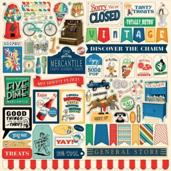 Carta Bella Mercantile Cardstock Stickers 30x30cm