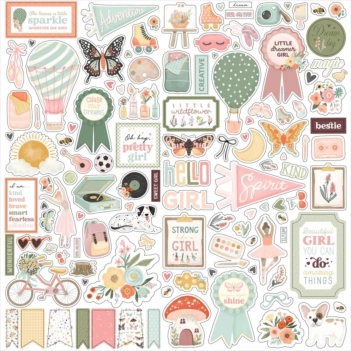 Carta Bella That's My Girl Cardstock Stickers 30x30cm
