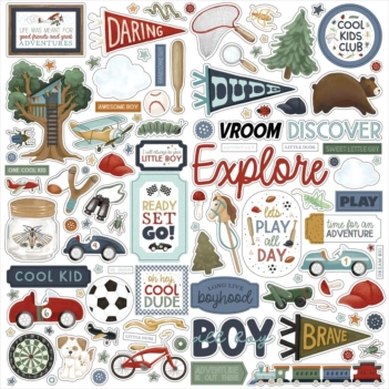 Cardstock stickers That's My Boy Carta Bella 30x30cm