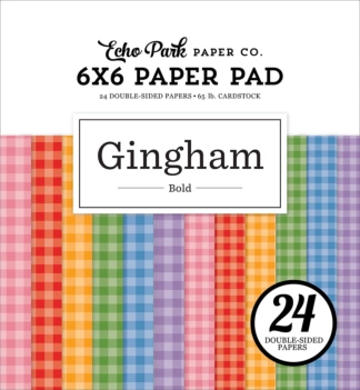 Echo Paper Park Gingham Bold Scrapbooking Set 15x15cm
