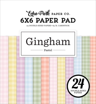 Kit de scrapbooking Gingham Pastel Echo Park 15x15cm