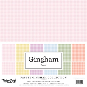 Kit de scrapbooking Gingham Pastel Echo Park 30x30cm