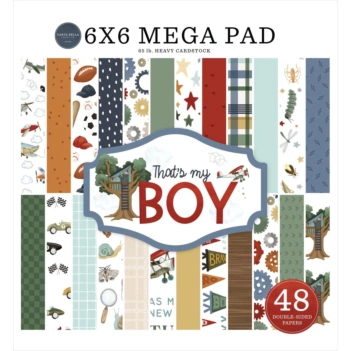 Kit de scrapbooking Méga paper pad That's My Boy Carta Bella 15x15cm