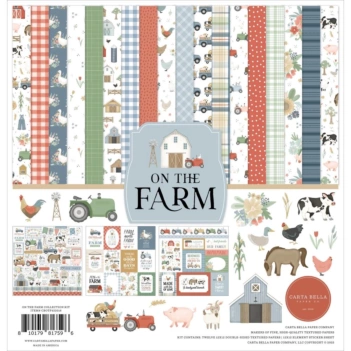 Kit de scrapbooking On The Farm Carta Bella 30x30cm
