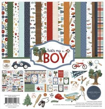 Kit de scrapbooking That's My Boy Carta Bella 30x30cm