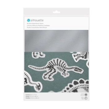 Silhouette silver sticker foils