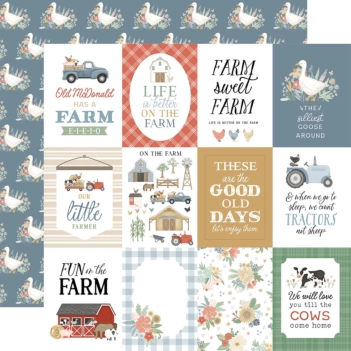 Carta Bella On The Farm Paper 3"x4" Journaling Cards 30x30cm